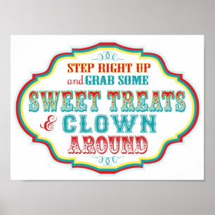 Poster Candy Booth Sign for Carnival Circus Birthday BL