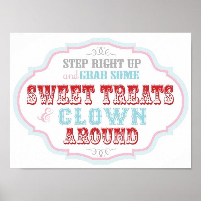 Poster Candy Booth Signale pour Carnival Circus Anniversa (Devant)