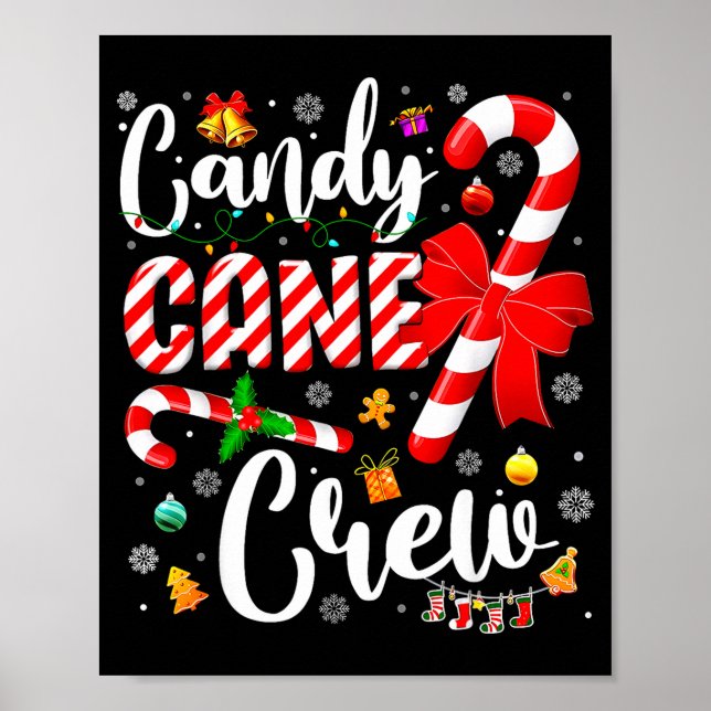 Poster Candy Cane Crew Christmas Xmas Love Candy Boys Gir (Devant)