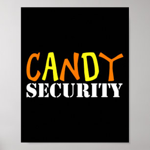 Poster Candy Security Costume d'Halloween facile pour Laz