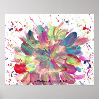 Poster Candy Waters Artiste de l'autisme