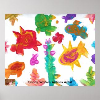 Poster Candy Waters Artiste de l'autisme