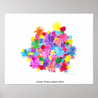 Poster Candy Waters Artiste de l'autisme