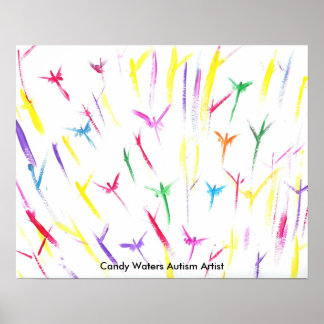 Poster Candy Waters Artiste de l'autisme