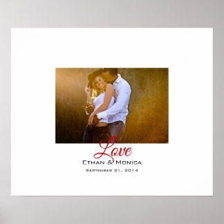 Poster Canevas de signature Mariage personnalisé
