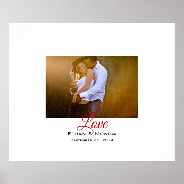 Poster Canevas de signature Mariage personnalisé (Devant)