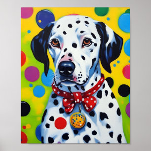 Poster Canine colorée Dalmatienne