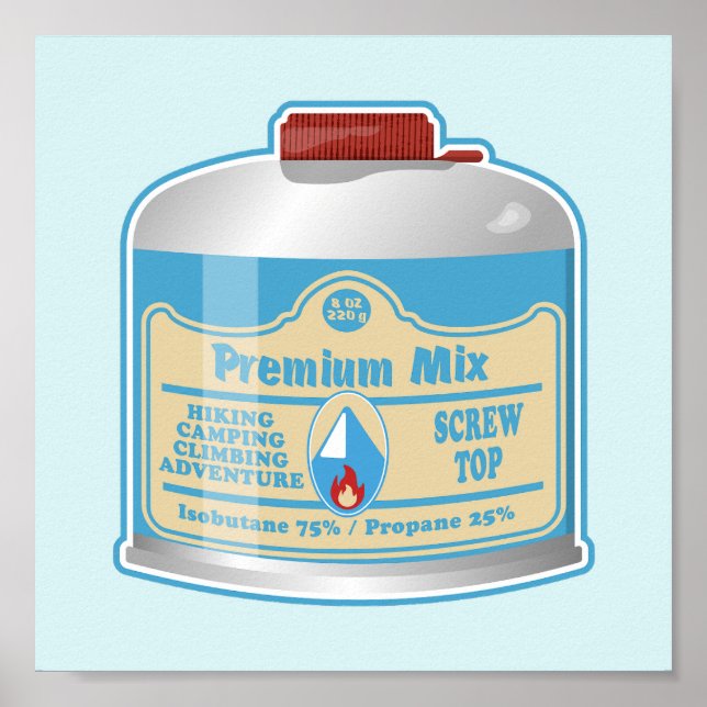 Poster Canistier de combustible du poêle de camp propane  (Devant)