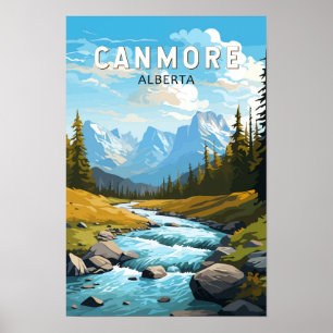 Poster Canmore Canada Voyage Art Vintage