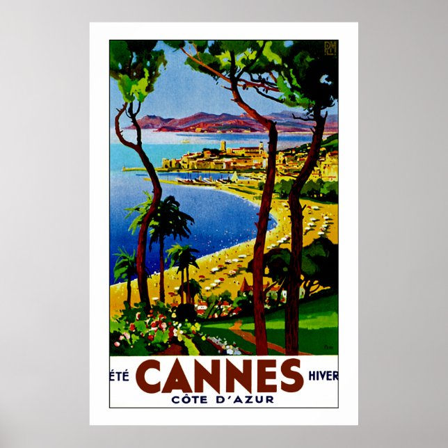 Poster Cannes - Côte d'Azur (Devant)