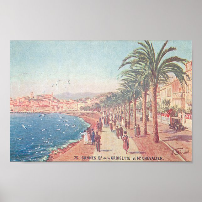 Poster Cannes en bord de mer (Devant)