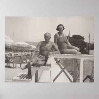 Poster Cannes, France dans les années 30