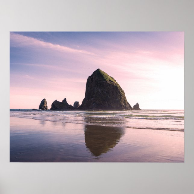 Poster Cannon Beach et Haystack Rock Sunset Photographie (Devant)