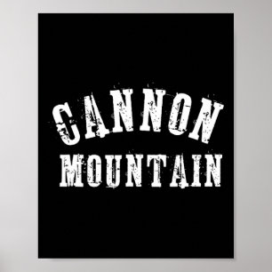 Poster Cannon Mountain Rustique Artisanal Skieur Gras Aud