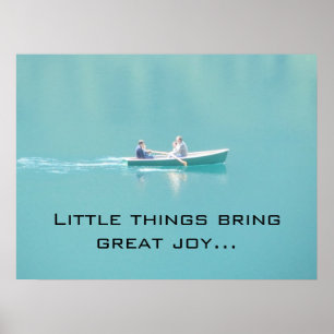 Poster Canoë sur un lac paisible - Dit