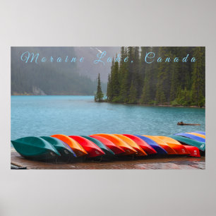 Poster Canoes du lac Moraine