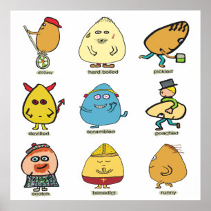 Poster Canons à oeufs amusants