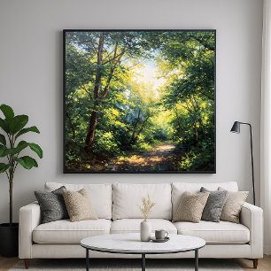 Poster Canopées lumineuses - Art de style illustration pe