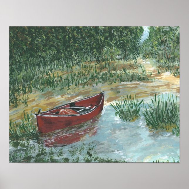 Poster Canot rouge (Devant)