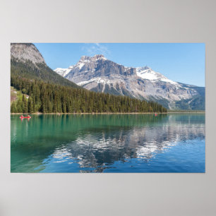 Poster Canot sur le célèbre lac Emerald - Yoho NP, Canada