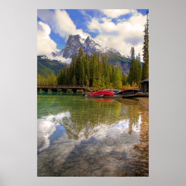 Poster Canots Emerald Lake (Devant)