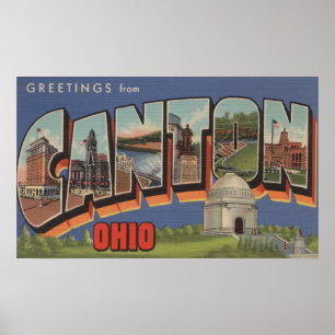 Poster Canton, lettre ScenesCanton, OH 2 d'OhioLarge