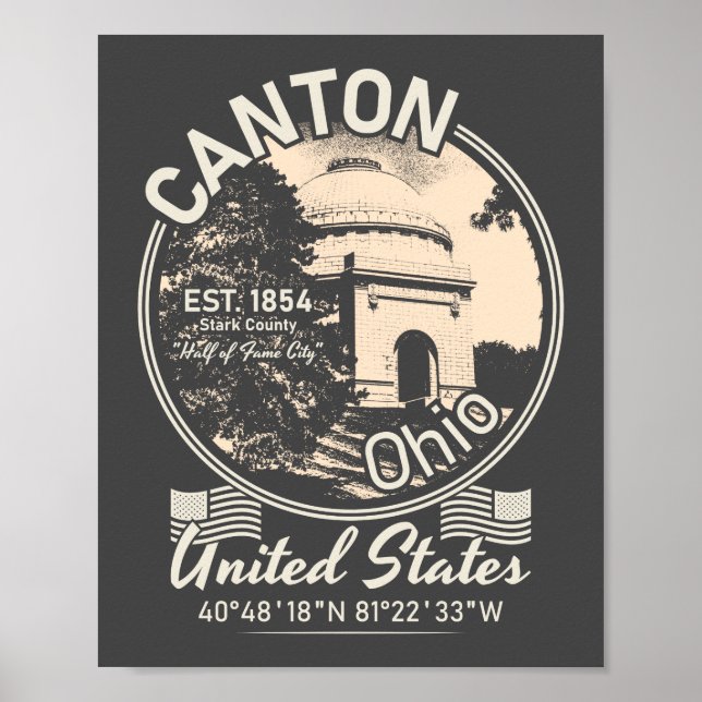 POSTER CANTON - OHIO VINTAGE (Devant)
