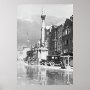 Poster Canvas - Innsbruck - Marienscolonne - 1929 - Vinta