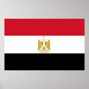 Poster Canvas Print with Flag of Egypt