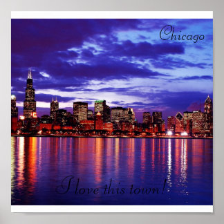 Poster Canvas violet CHicago