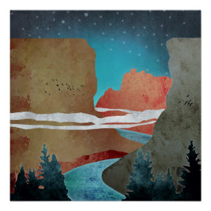 Poster Canyon Birds