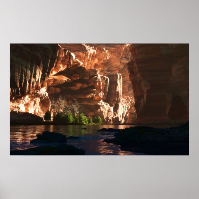 Poster Canyon Peint (Devant)