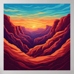 Poster Canyon Red Rock Glow 🧡