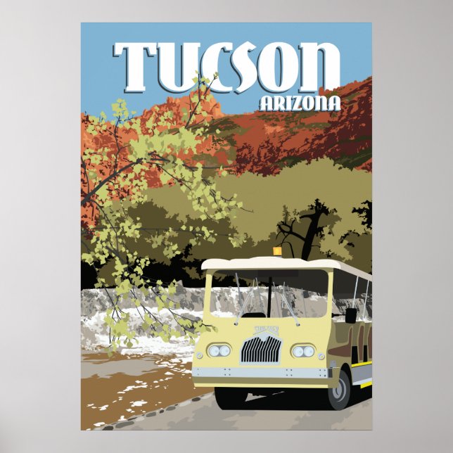 Poster Canyon Sabino de 28 po x 20 po - Tucson, Arizona (Devant)