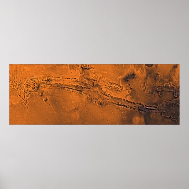 Poster Canyon Valles Marineris sur Mars Panorama (Devant)