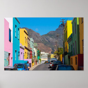 Poster Cap Bo-Kaap Ville Afrique du Sud