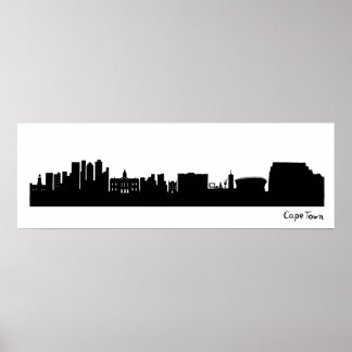 Poster Cap Skyline (Afrique du Sud)