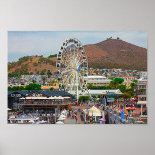 Poster Cap Waterfront Area Cityscape Afrique du Sud