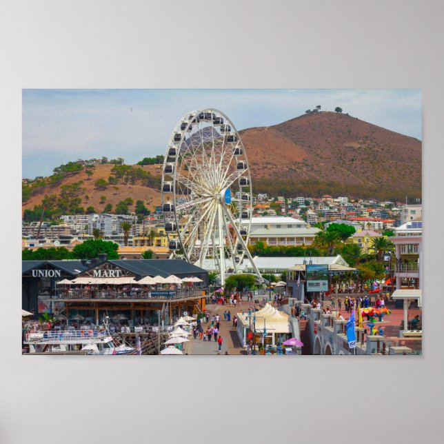 Poster Cap Waterfront Area Cityscape Afrique du Sud (Devant)