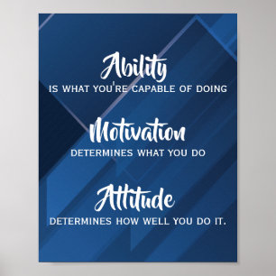 Poster Capacité, Motivation, Devis d'attitude, Abstrait b