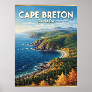 Poster Cape Breton Canada Hauts plateaux de l'Atlantique