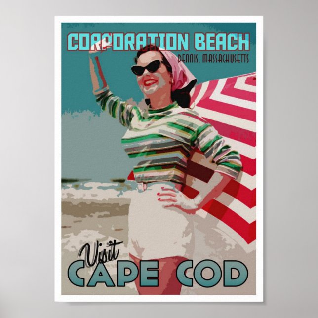 Poster Cape Cod Corporation Beach Dennis MA (Devant)