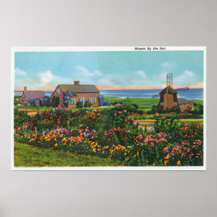 Poster Cape Cod, MassachusettsVue des maisons par
