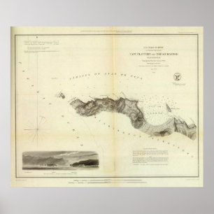 Poster Cape Flattery, Neeah Harbour, Laver