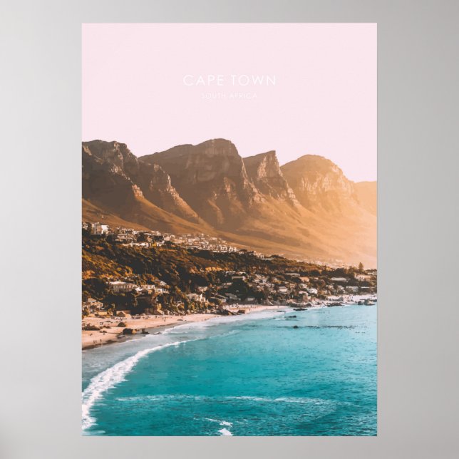 Poster Cape Town, Afrique du Sud (Devant)