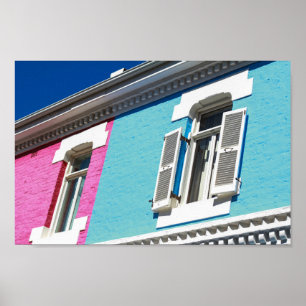 Poster Cape Town Bo-Kaap Architecture Afrique du Sud SA