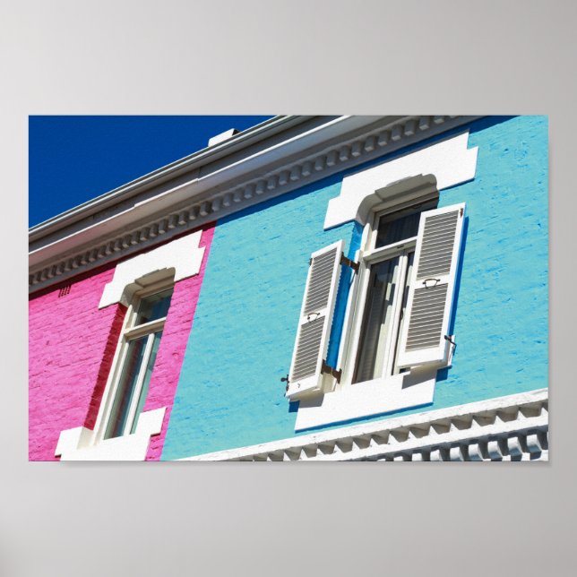 Poster Cape Town Bo-Kaap Architecture Afrique du Sud SA (Devant)