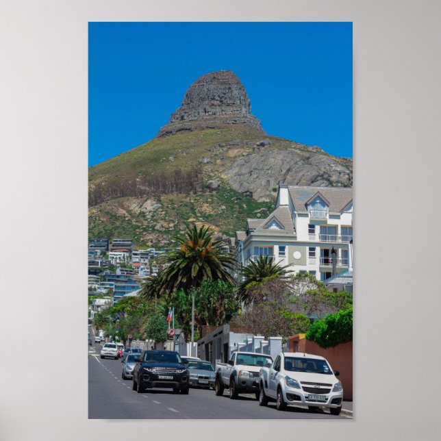 Poster Cape Town Lion's Head Afrique du Sud Ville (Devant)
