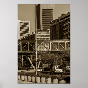 Poster Cape Town Monochrome Cityscape Street Lifestyle