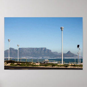 Poster Cape Town Table Mountain Blouberg Afrique du Sud